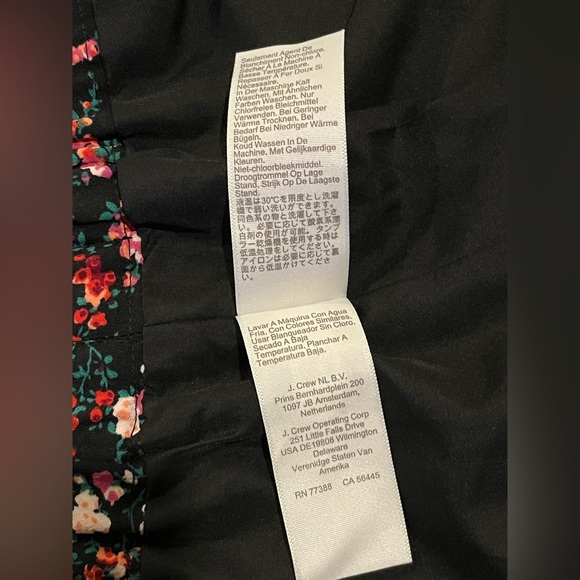 J. Crew Black and Pink Floral Midi Skirt Small - Picture 7 of 8